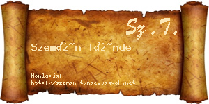 Szemán Tünde névjegykártya