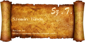 Szemán Tünde névjegykártya